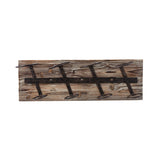 Rustic Farmhouse Metal & Wood Wine Rack