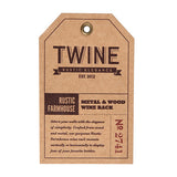 Rustic Farmhouse Metal & Wood Wine Rack