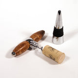 Maple Burl Wine Stopper Cork Screw